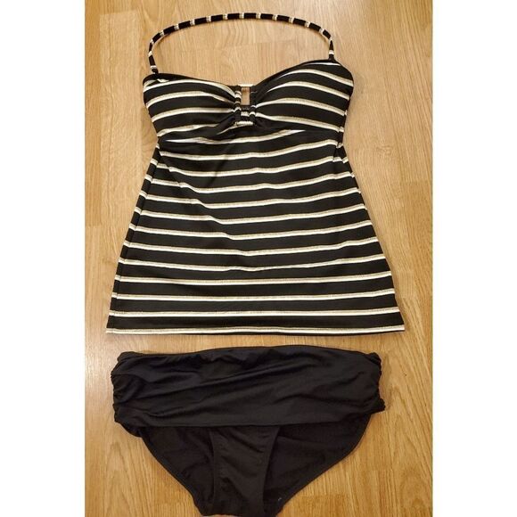 Ralph Lauren Dylan Lurex Stripe Ring Front Bandini - Picture 8 of 16